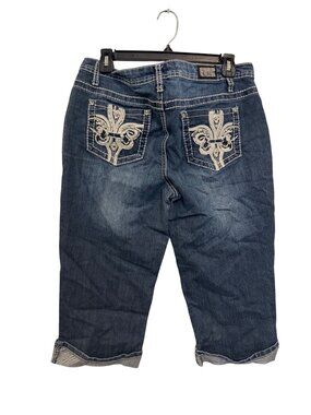 Earl Jean capri jeans Womens Embellished Denim Size 8P